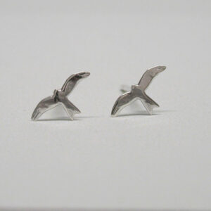 RK1a Studs tiny silver red kites