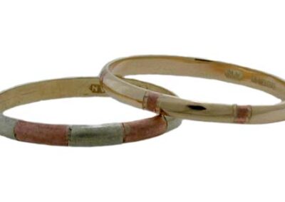 2 colour 9 carat Gold Rings