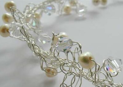 Detail Crystal and Pearl Necklace