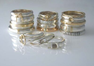 Gold and Silver rings