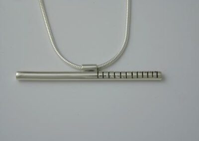 Oxidised level pendant
